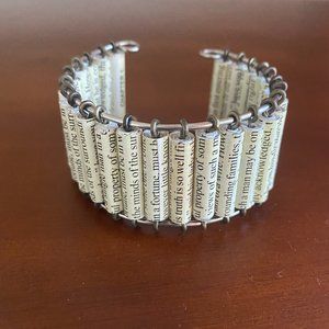 Pride and Prejudice silver cuff, NWOT